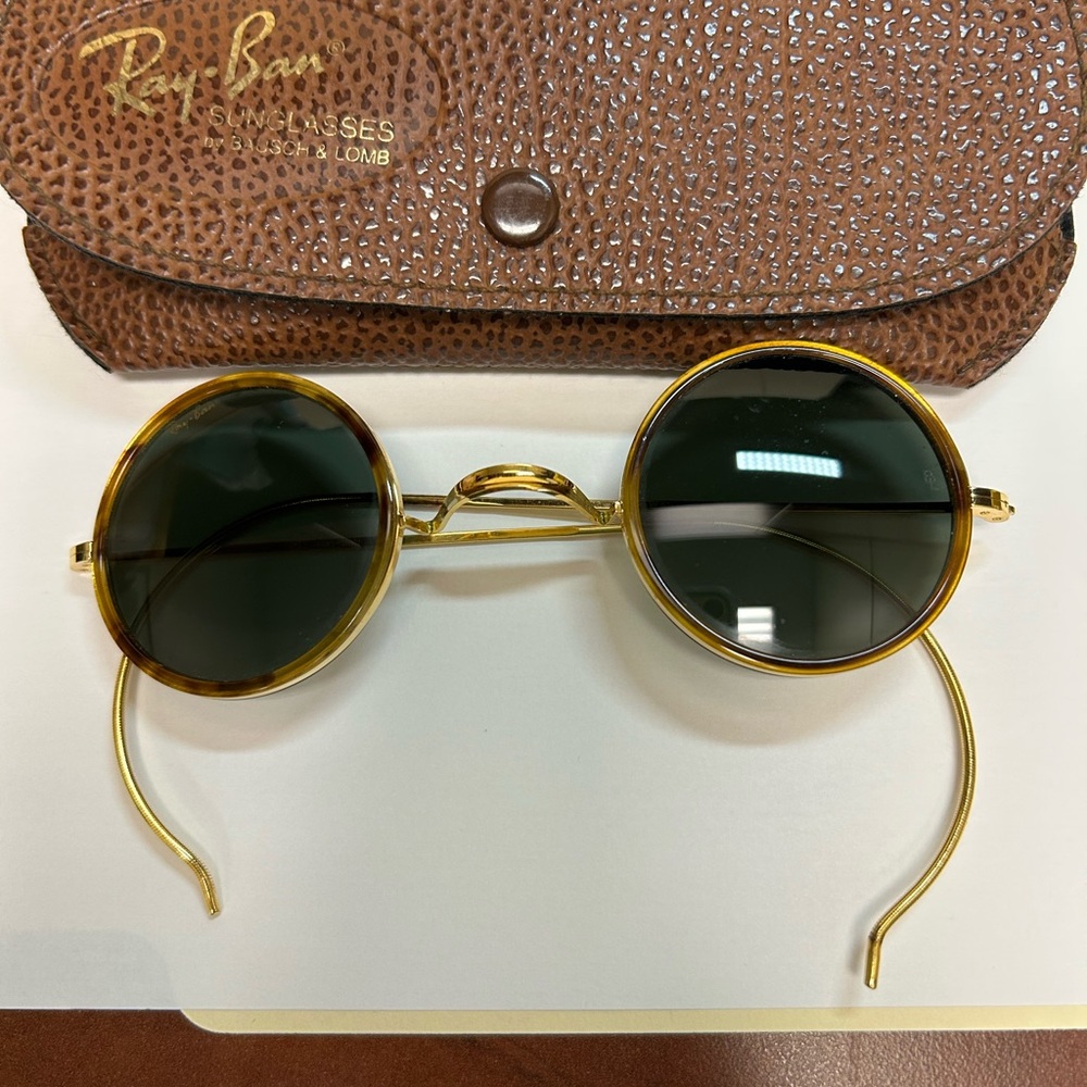 Ray-Ban Cheyenne W1751 Gold Round Sunglasses